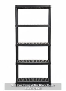 Gracious-Living-Tier-Black-Plastic-Shelving-Unit-second-image