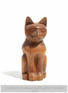 Hand-Carved-Wooden-Cat-Figurine-Jamaica