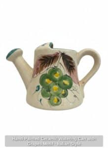 Hand-Painted-Ceramic-Watering-Can-with-Grapes-Motif-Italian-Style