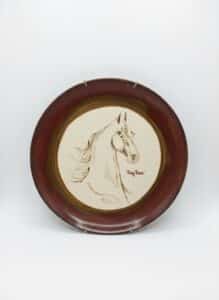 Hand-Painted-Horse-Head-Plate-Signed-by-Artist