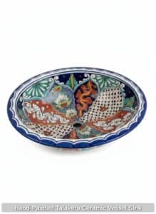 Hand-Painted-Talavera-Ceramic-Vessel-Sink