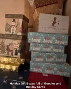 Holiday-Gift-Boxes-full-of-Goodies-and-Holiday-Cards