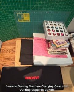 Janome-Sewing-Machine-Carrying-Case-with-Quilting-Supplies-Bundle