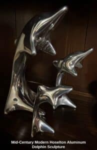 Mid-Century-Modern-Hoselton-Aluminum-Dolphin-Sculpture