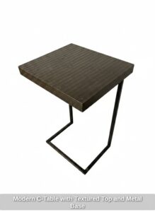 Modern-C-Table-with-Textured-Top-and-Metal-Base