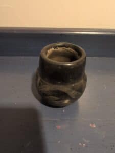 Native-American-Black-Pottery-Vase-with-Swirl-Design-by-Helen-Quintana
