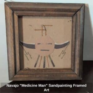 Navajo-Medicine-Man-Sandpainting-Framed-Art