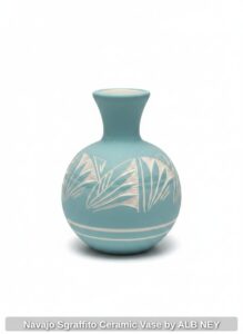 Navajo-Sgraffito-Ceramic-Vase-by-ALB-NEY