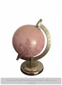 Pink-and-Gold-Decorative-Globe-with-Brass-Stand