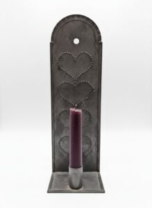 Punched-Tin-Heart-Taper-Candle-Sconce