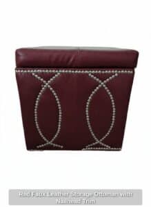 Red-Faux-Leather-Storage-Ottoman-with-Nailhead-Trim