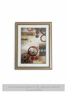 Red-Liberate-Square-I-by-Michael-Marcon-Framed-Print