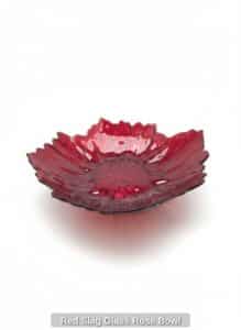 Red-Slag-Glass-Rose-Bowl
