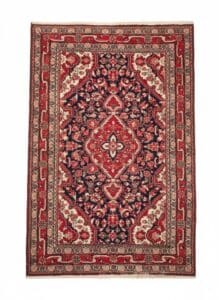 Red-and-Navy-Geometric-Persian-Rug