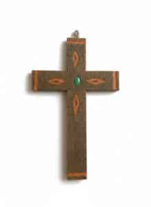 Rustic-Wooden-Cross-with-Turquoise-Inlay