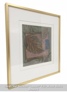Sarah-Van-Beckum-Leaves-Pair-Mixed-Media-Artwork