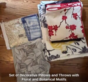 Set-of-Decorative-Pillows-and-Throws-with-Floral-and-Botanical-Motifs