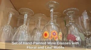 Set-of-Hand-Painted-Wine-Glasses-with-Floral-and-Leaf-Motifs