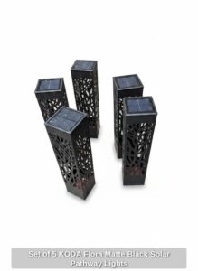 Set-of-KODA-Flora-Matte-Black-Solar-Pathway-Lights