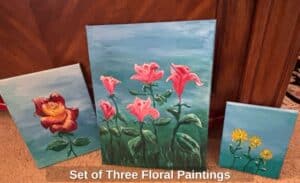 Set-of-Three-Floral-Paintings