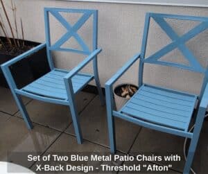 Set-of-Two-Blue-Metal-Patio-Chairs-with-X-Back-Design-Threshold-Afton