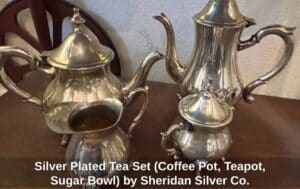 Silver-Plated-Tea-Set-Coffee-Pot-Teapot-Sugar-Bowl-by-Sheridan-Silver-Co