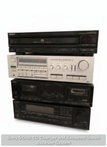 Sony-Disc-CD-Changer-and-Kenwood-Stereo-Receiver-System