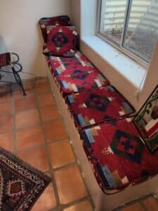 Southwestern-Style-Window-Seat-Cushion-Set-with-Throw-Pillow