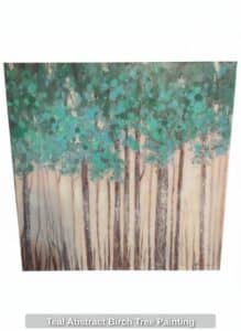 Teal-Abstract-Birch-Tree-Painting
