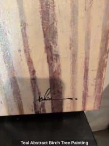 Teal-Abstract-Birch-Tree-Painting-second-image