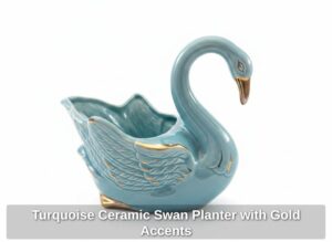 Turquoise-Ceramic-Swan-Planter-with-Gold-Accents