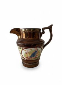 Victorian-Copper-Lusterware-Pitcher-with-Figural-Scene