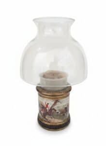 Victorian-Hunting-Scene-Oil-Lamp