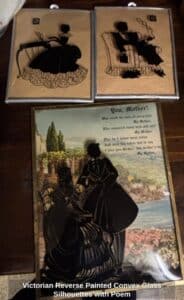 Victorian-Reverse-Painted-Convex-Glass-Silhouettes-with-Poem
