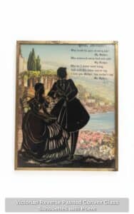 Victorian-Reverse-Painted-Convex-Glass-Silhouettes-with-Poem-second-image