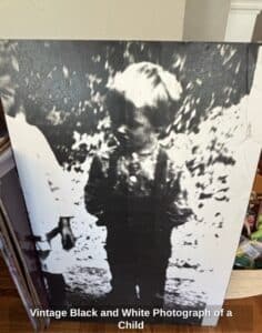 Vintage-Black-and-White-Photograph-of-a-Child