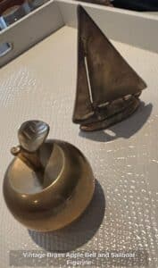 Vintage-Brass-Apple-Bell-and-Sailboat-Figurine