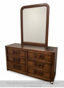 Vintage-Campaign-Style-Dresser-with-Mirror-by-Thomasville