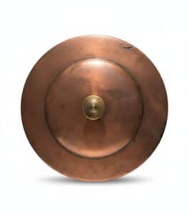 Vintage-Copper-Pot-Lid-with-Brass-Handle