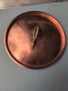 Vintage-Copper-Pot-Lid-with-Brass-Handle-Culinox