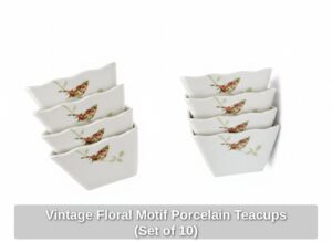 Vintage-Floral-Motif-Porcelain-Teacups-Set-of-