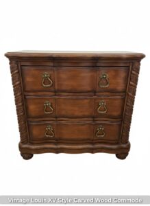 Vintage-Louis-XV-Style-Carved-Wood-Commode-second-image