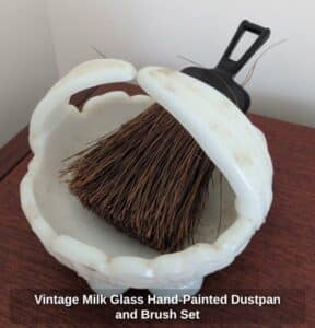 Vintage-Milk-Glass-Hand-Painted-Dustpan-and-Brush-Set