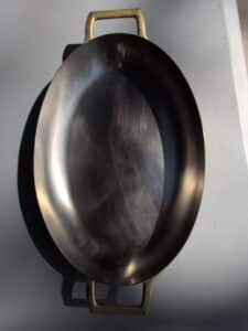Vintage-Oval-Copper-Roasting-Pan-with-Brass-Handles