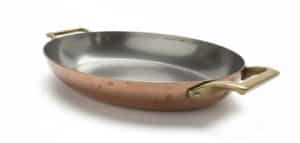 Vintage-Oval-Copper-Roasting-Pan-with-Brass-Handles-second-image