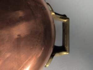 Vintage-Oval-Copper-Roasting-Pan-with-Brass-Handles-third-image