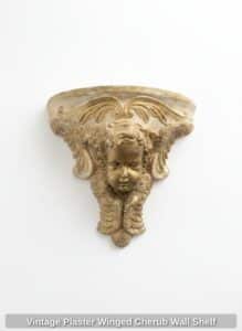 Vintage-Plaster-Winged-Cherub-Wall-Shelf