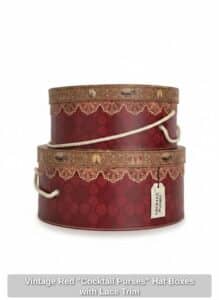 Vintage-Red-Cocktail-Purses-Hat-Boxes-with-Lace-Trim