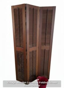 Vintage-Wooden-Louvered-Folding-Screen-Room-Divider