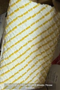 White-and-Yellow-Striped-Woven-Throw-Blanket